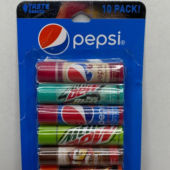 Pepsi Flavored Lip Balm Kids Set Cherry Baja Blast Mt Dew Root Beer Code Red - Picture 3 of 4